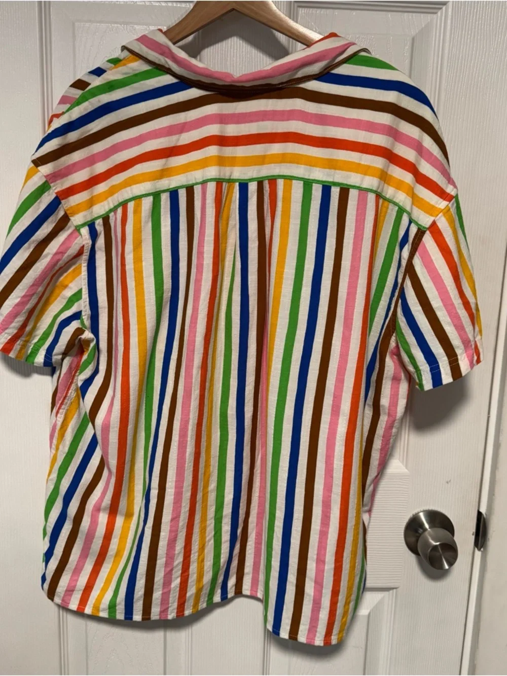 Target PRIDE© Multicolor Vertical Stripe Button-Down Shirt XXL - Picture 3 of 5